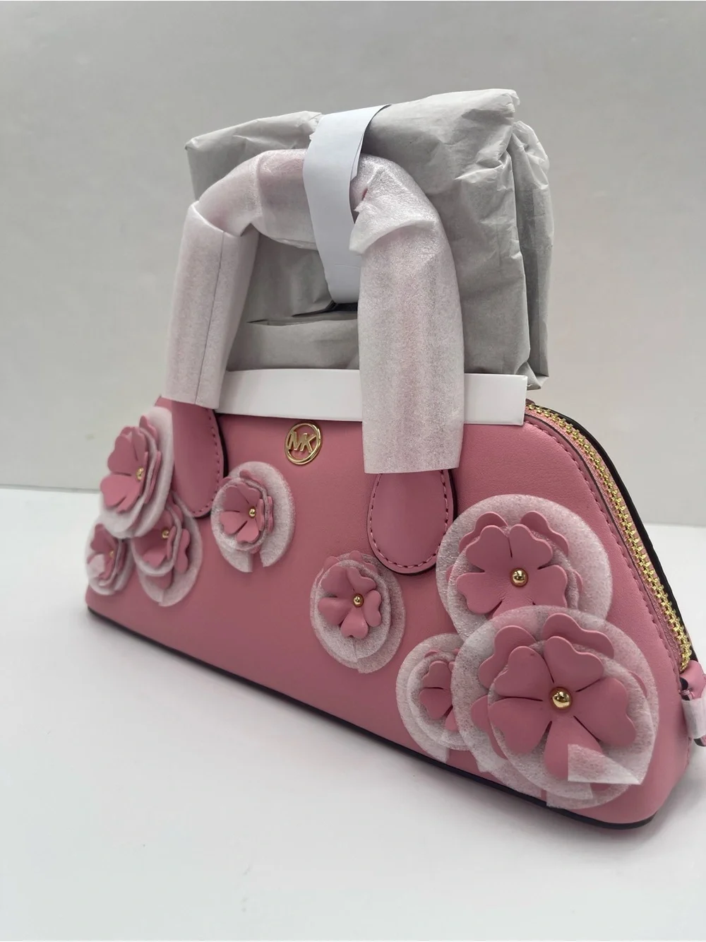 MICHAEL KORS Petra Small Floral Embellished Crossbody Bag Carnation  NWT